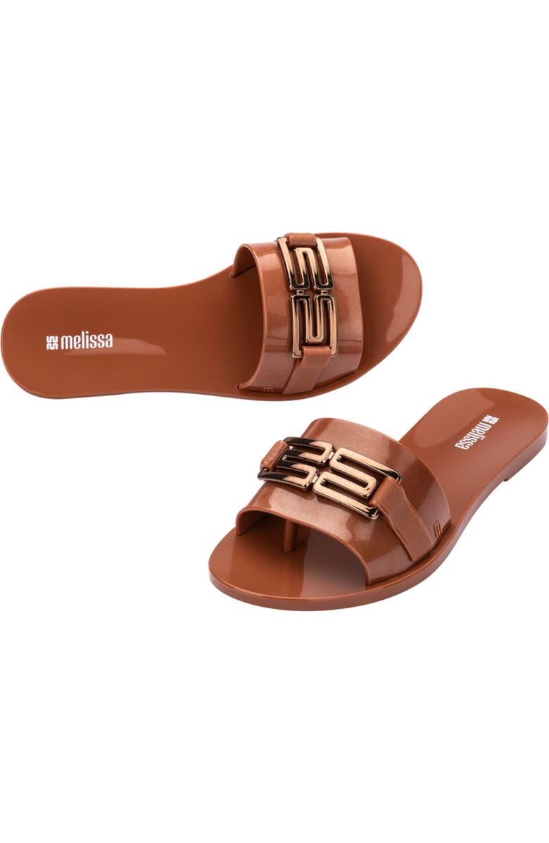 Melissa Babe Slide Sandal, Alternate, color, Brown