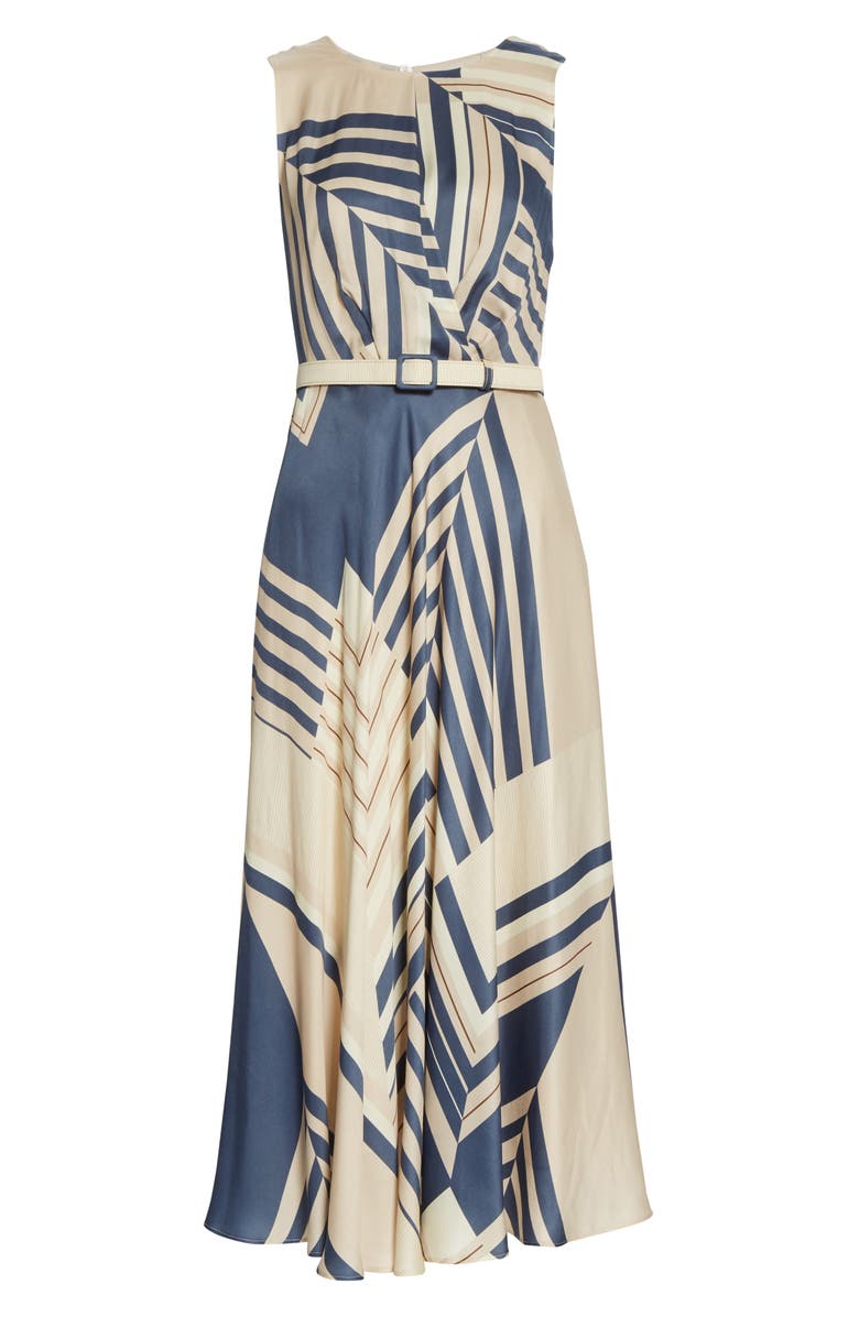 Lafayette 148 New York Amalia Belted Midi Dress, Alternate, color, 