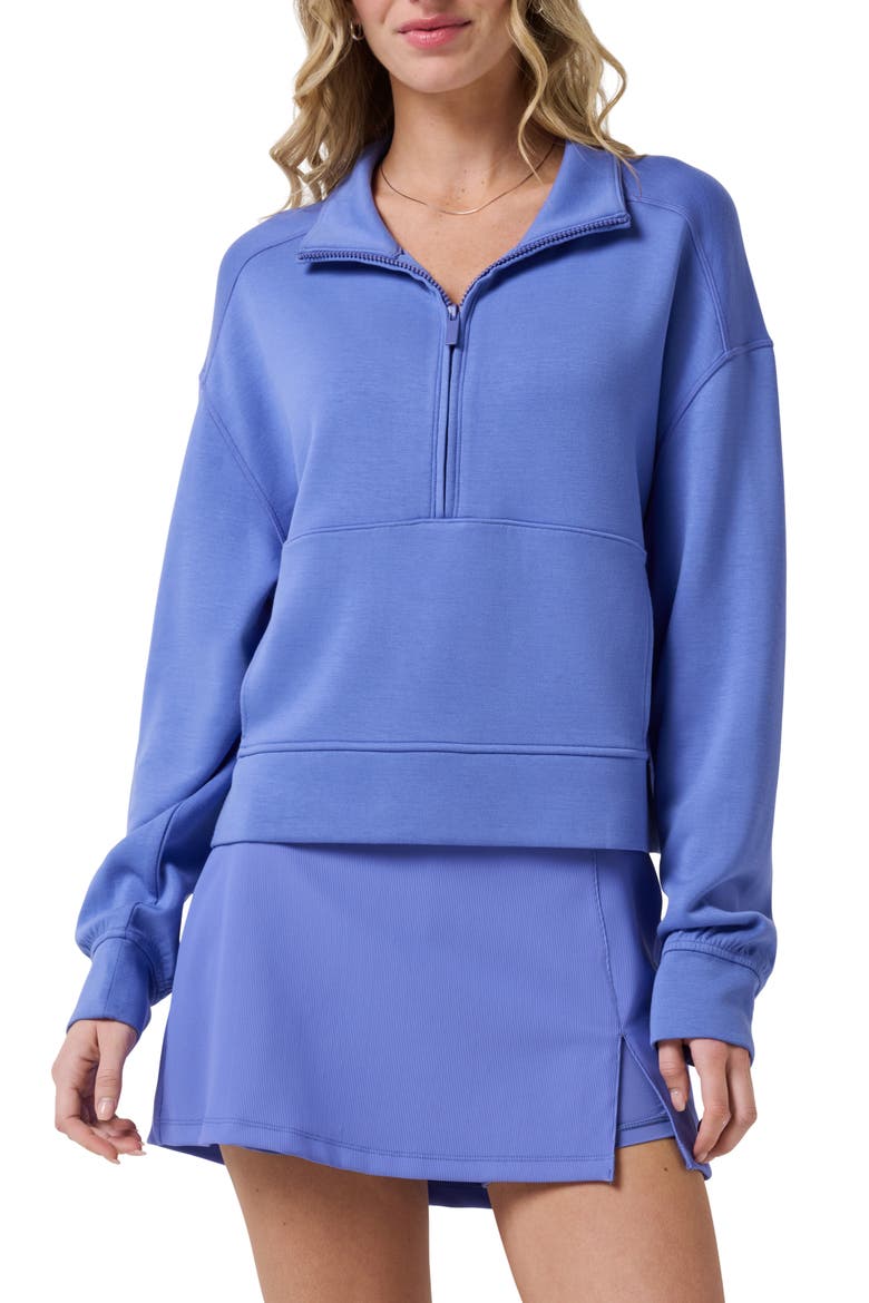 Skyloft Soft Half Zip Sweatshirt, Main, color, BAJA BLUE