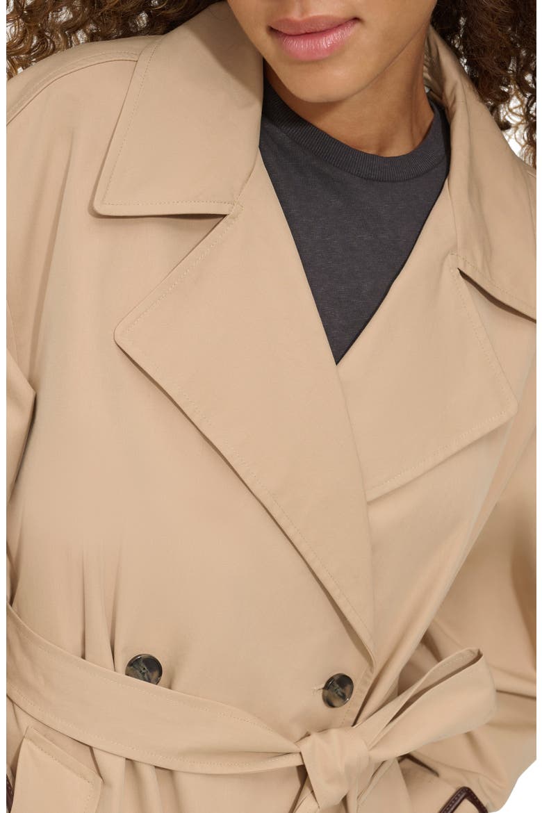 Belted Long Trench Coat, Alternate, color, KHAKI
