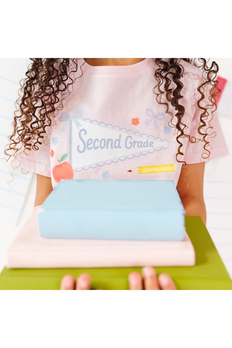Second Grade Pennant Short Sleeve T-Shirt, Alternate, color, Ballet Pink