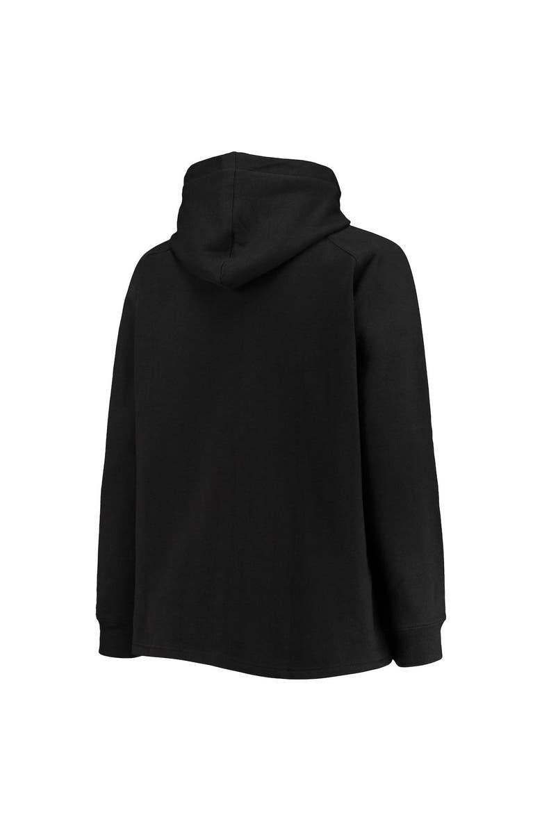 FANATICS Women's Fanatics Branded Black New Orleans Saints Plus Size First Contact Raglan Pullover Hoodie, Alternate, color, 