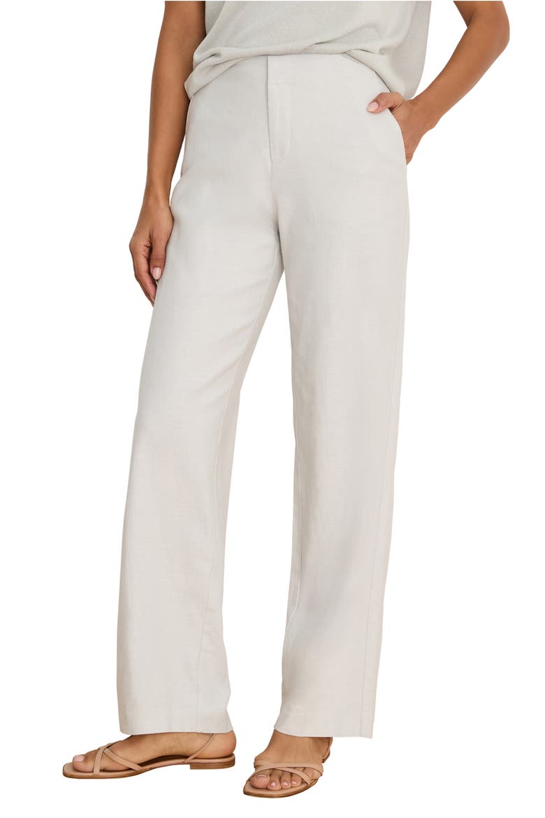 Lenox Linen Blend Pants, Main, color, SILVER WISP
