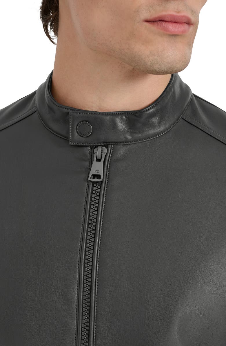 Kenneth Cole New York Faux Leather Moto Jacket, Alternate, color, Black