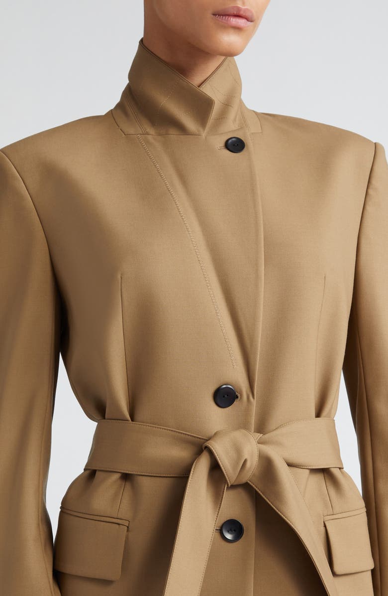 Maria McManus Belted Stretch Wool Blazer, Alternate, color, 