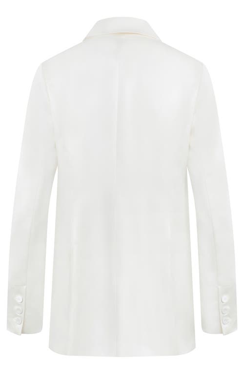 Favorite Daughter Satin Blazer In Ivory In Pattern