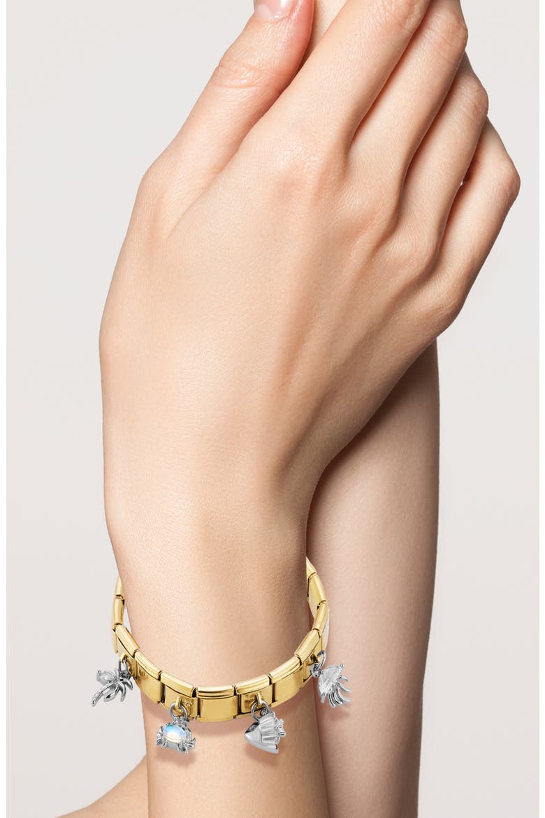 Cubic Zirconia Charm Bracelet, Alternate, color, GOLD