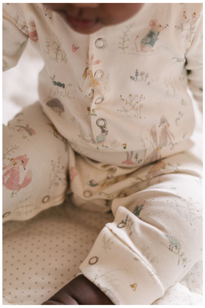Patch Pocket Organic Cotton Romper, Alternate, color, FOREST FABLE