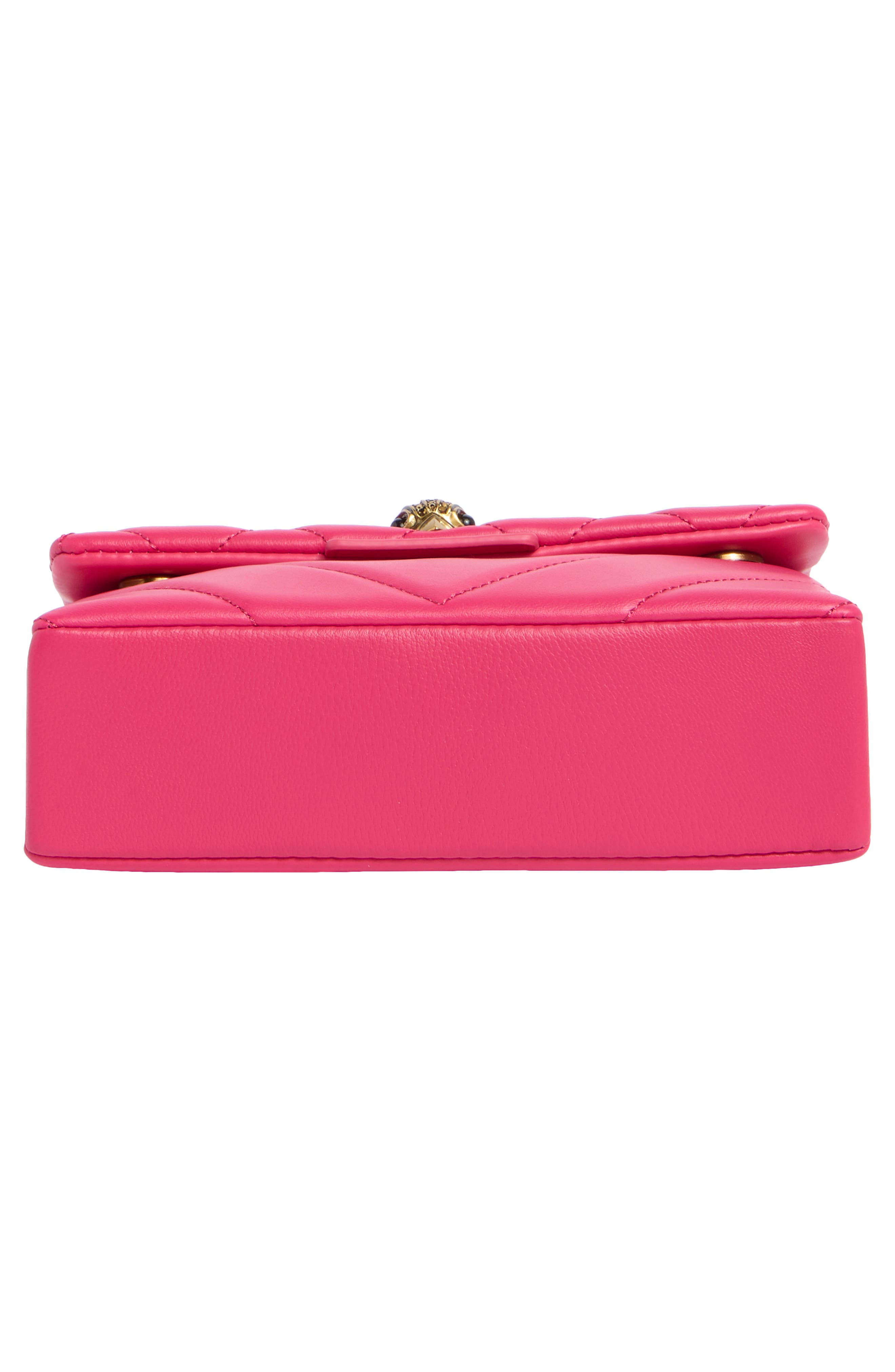 Kurt Geiger London Mini Kensington Quilted Convertible Shoulder Bag, Alternate, color, Pink Comb