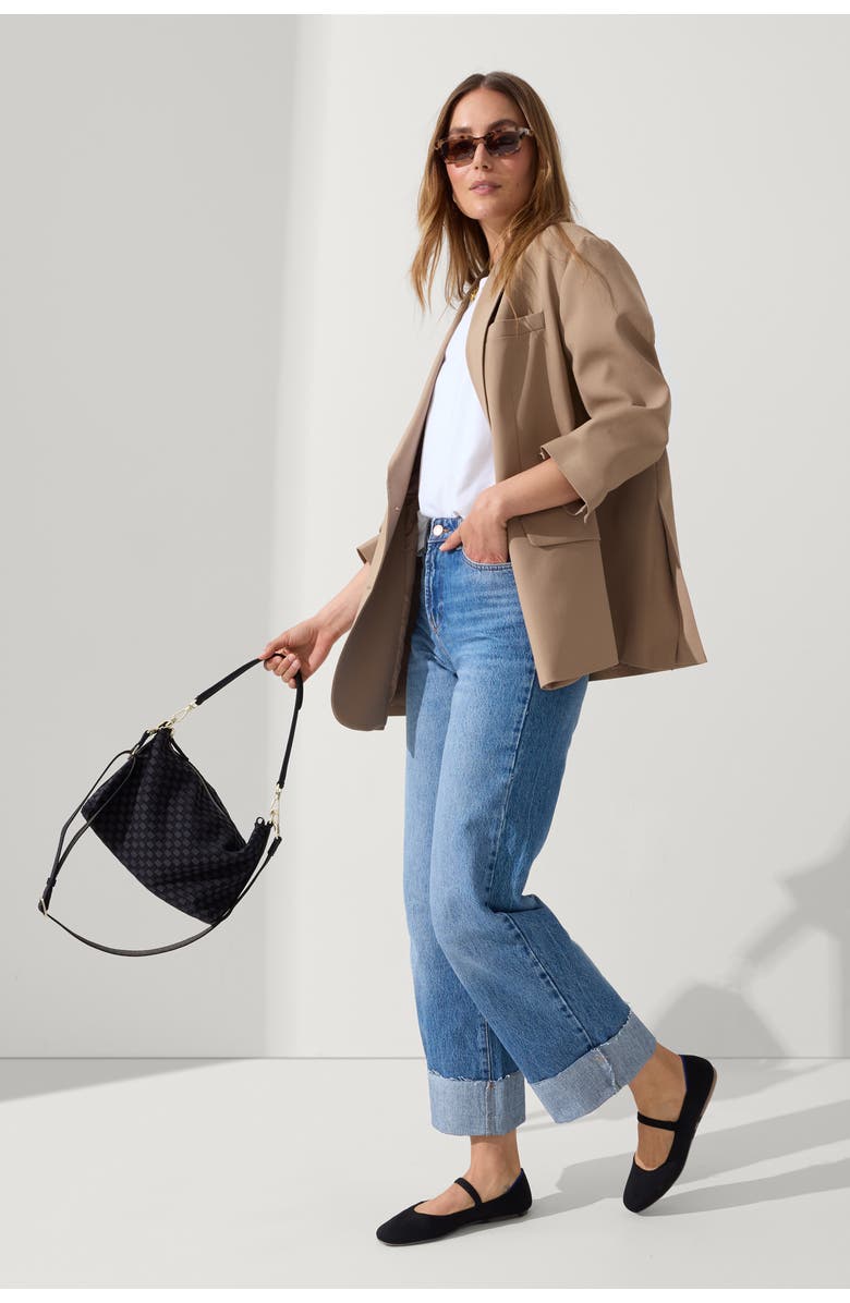 Rothy's The Daily Crossbody, Alternate, color, Black Sand