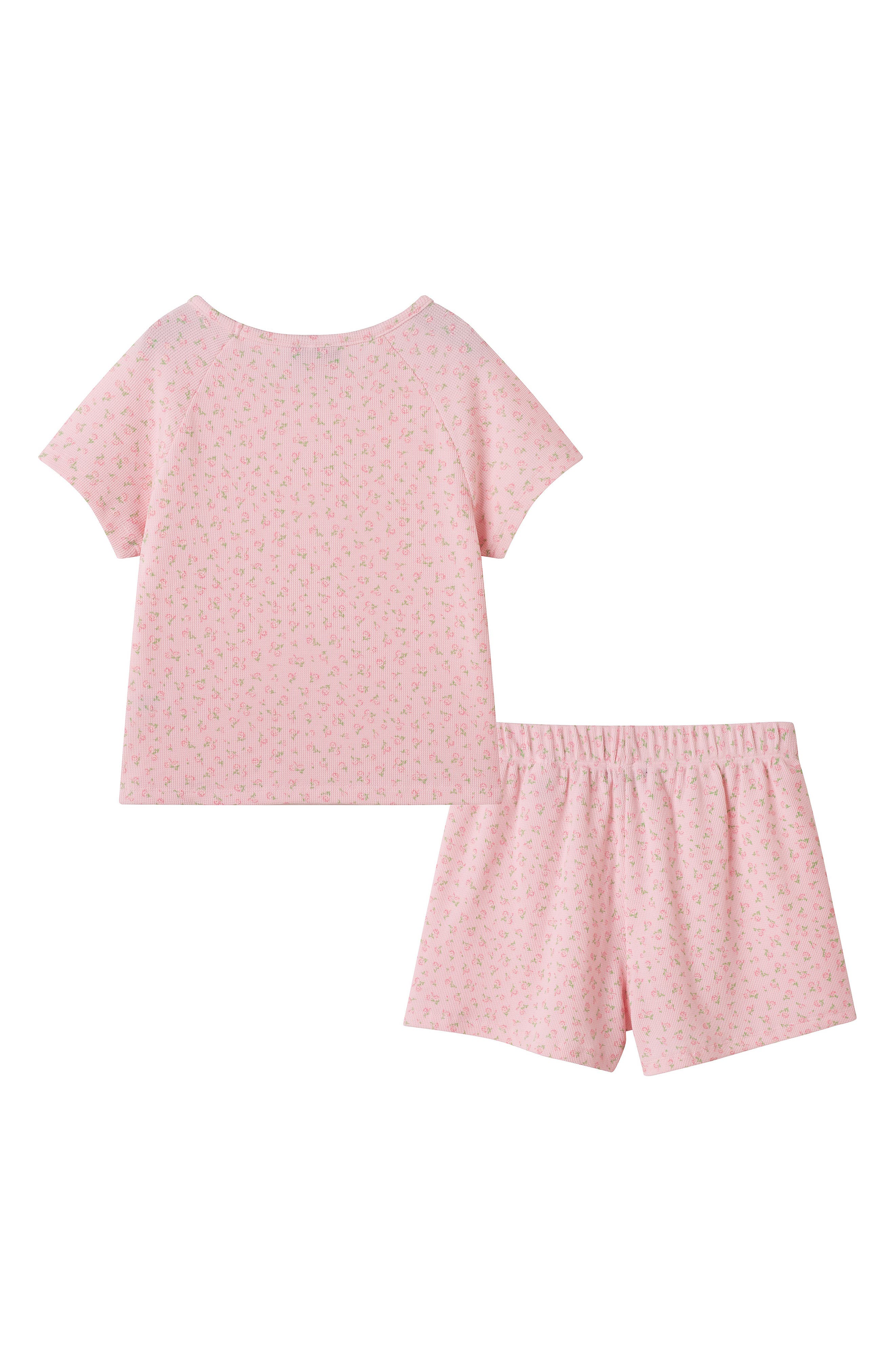 Andy & Evan Kids' Print Waffle Knit Two-Piece Pajamas | Nordstrom