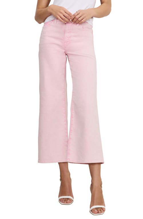 Good American Good Waist High Rise Cropped Palazzo Jeans In Pink In Mineralrosequartz001