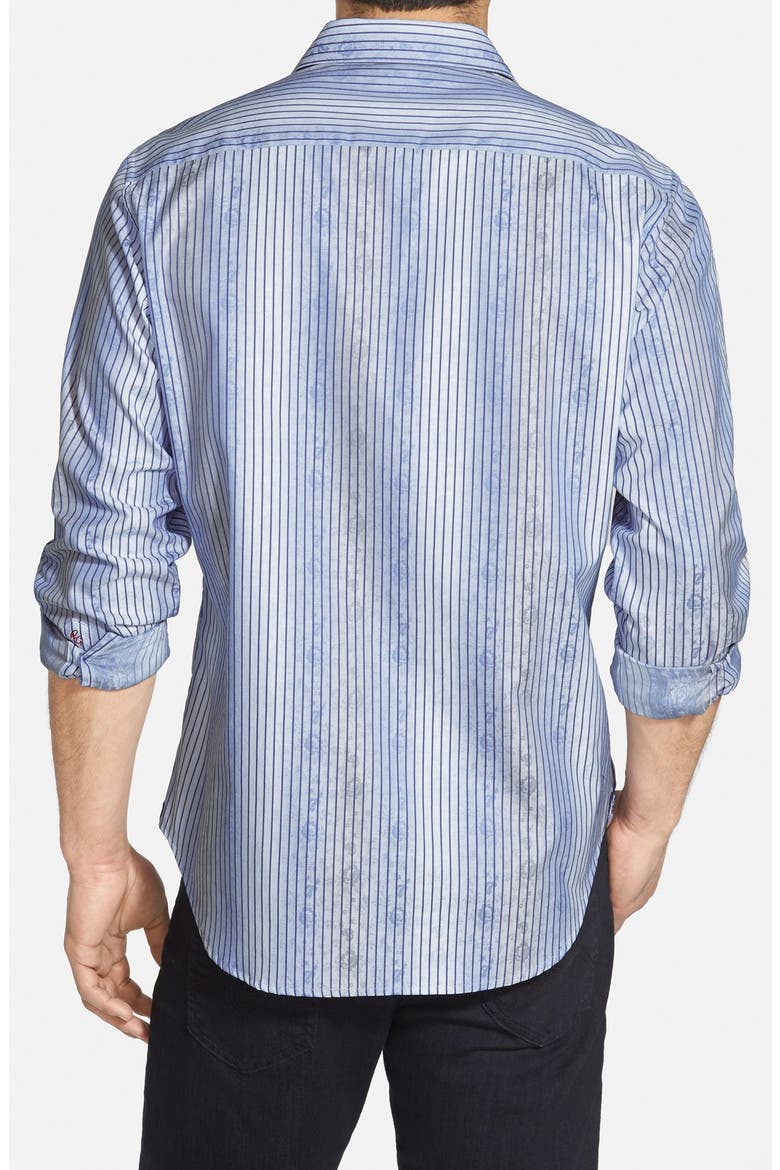 'Waterworld' Classic Fit Sport Shirt, Alternate, color, BLUE