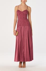 ASTR the Label Kaylani Lace Bodice Maxi Dress