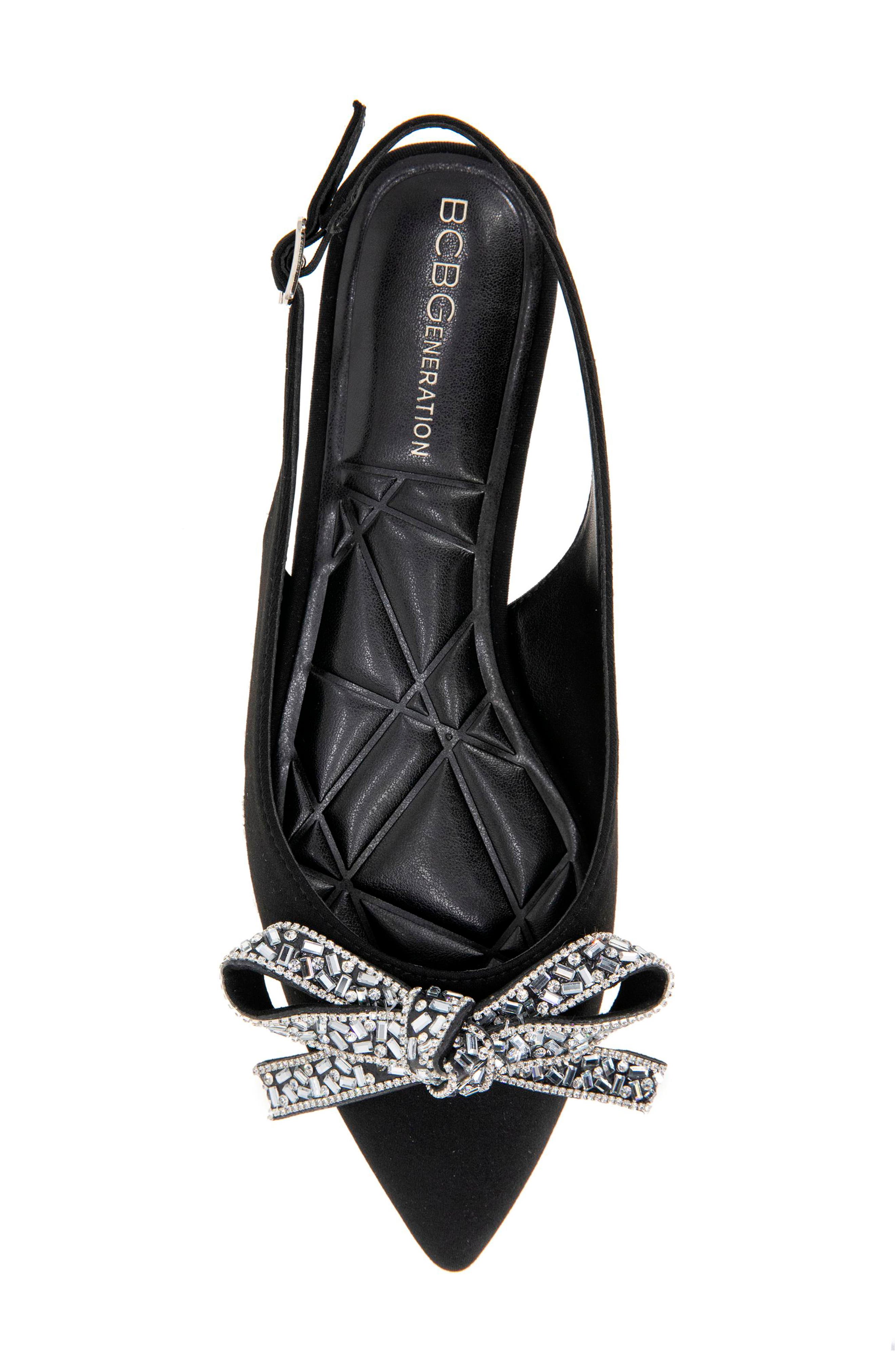 BCBGeneration Katly Slingback Pointed Toe Flat, Alternate, color, Black