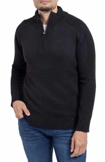 XRAY Quarter Zip Marble Knit Sweater