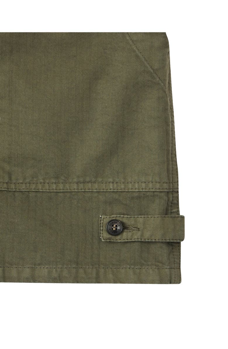 Fortela Jimt Herringbone Cotton Fatigue Shorts, Alternate, color, Green