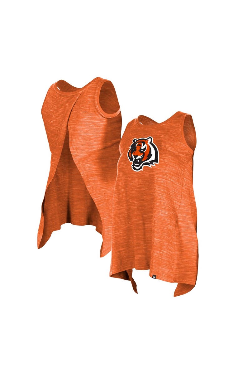New Era Women's New Era Orange Cincinnati Bengals Plus Size Space Dye Active Tank Top, Main, color,