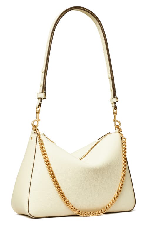 Tory Burch Perry Leather Shoulder Bag In White
