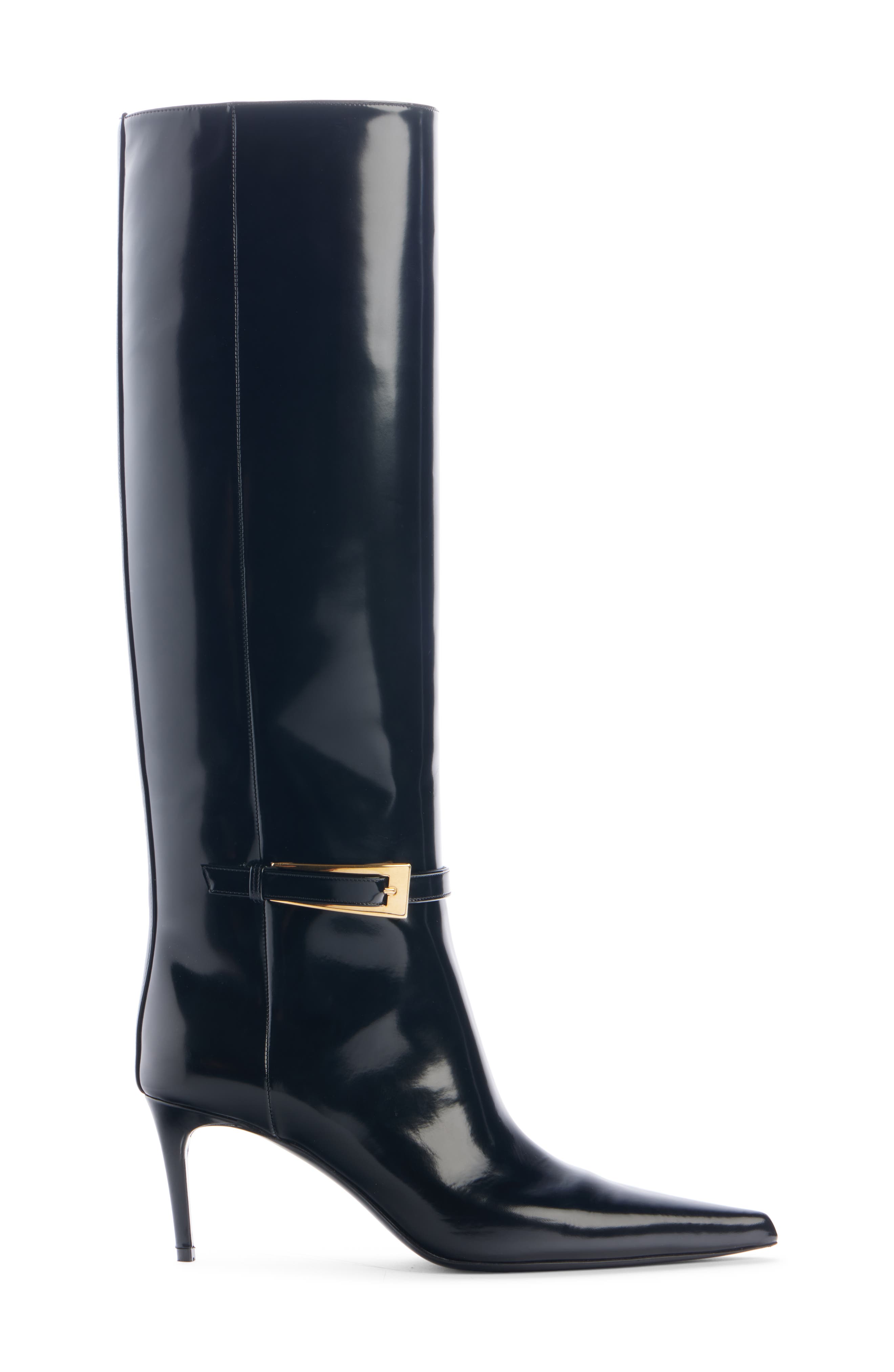 Saint Laurent Hacker Pointed Toe Knee High Boot, Alternate, color, 