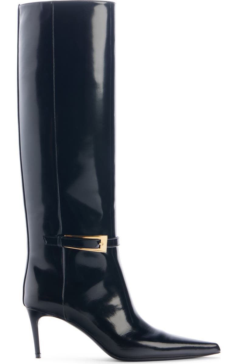 Saint Laurent Hacker Pointed Toe Knee High Boot, Alternate, color,