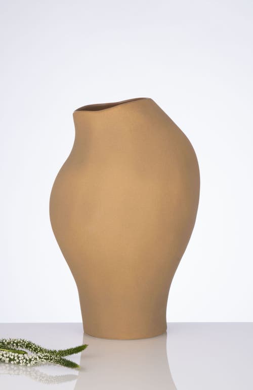 Dinadecor Mosco Vase In Brown