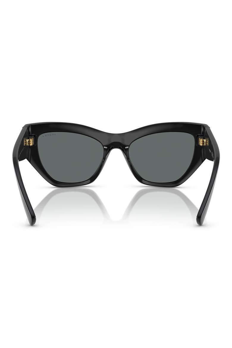 53mm Irregular Sunglasses, Alternate, color, BLACK