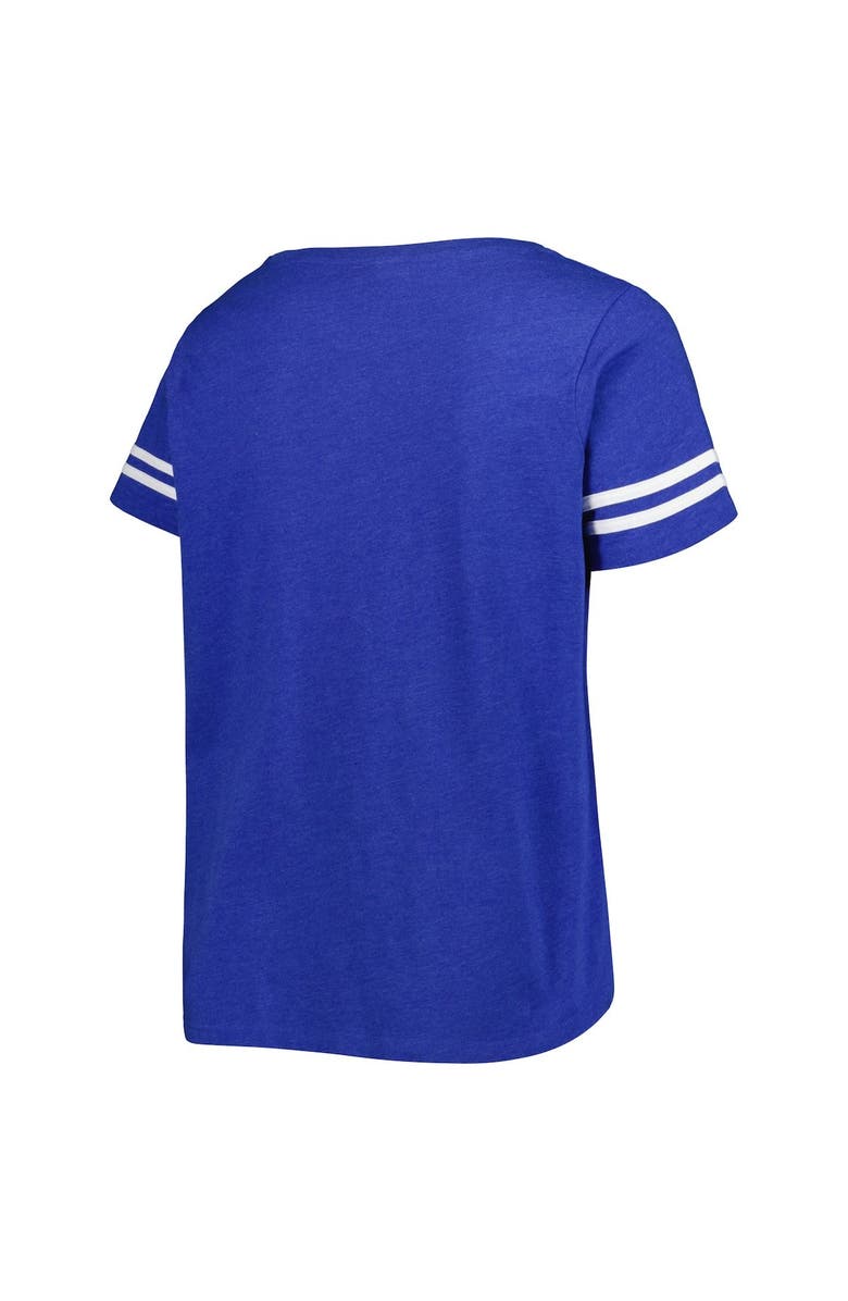 SOFT AS A GRAPE Women's Soft as a Grape Royal Los Angeles Dodgers Plus Size V-Neck Jersey T-Shirt, Alternate, color, 