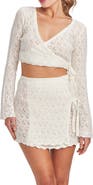 Capittana Kaia Openwork Crochet Cover-Up Miniskirt