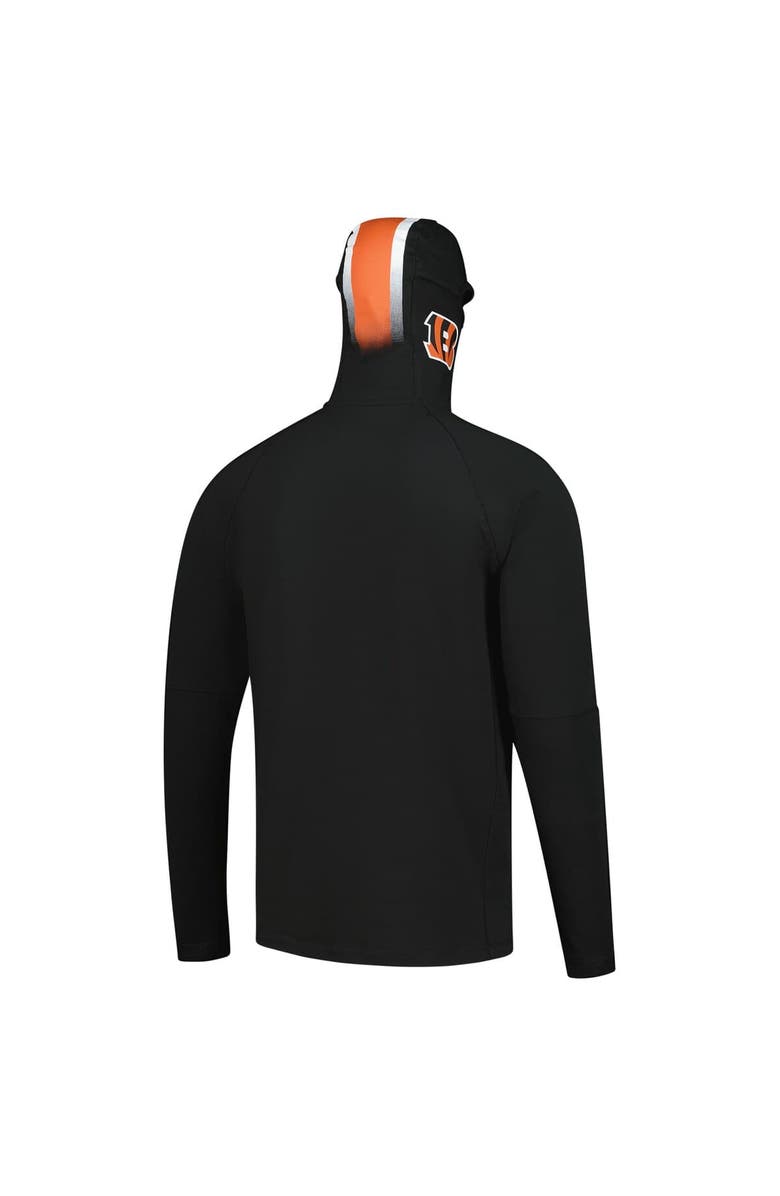 New Era Men's New Era Black Cincinnati Bengals Functional Fandom Balaclava Helmet Stripe Tri-Blend Hoodie, Alternate, color, Black