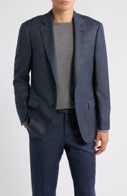 Emporio Armani G-Line Navy Textured Virgin Wool Sport Coat