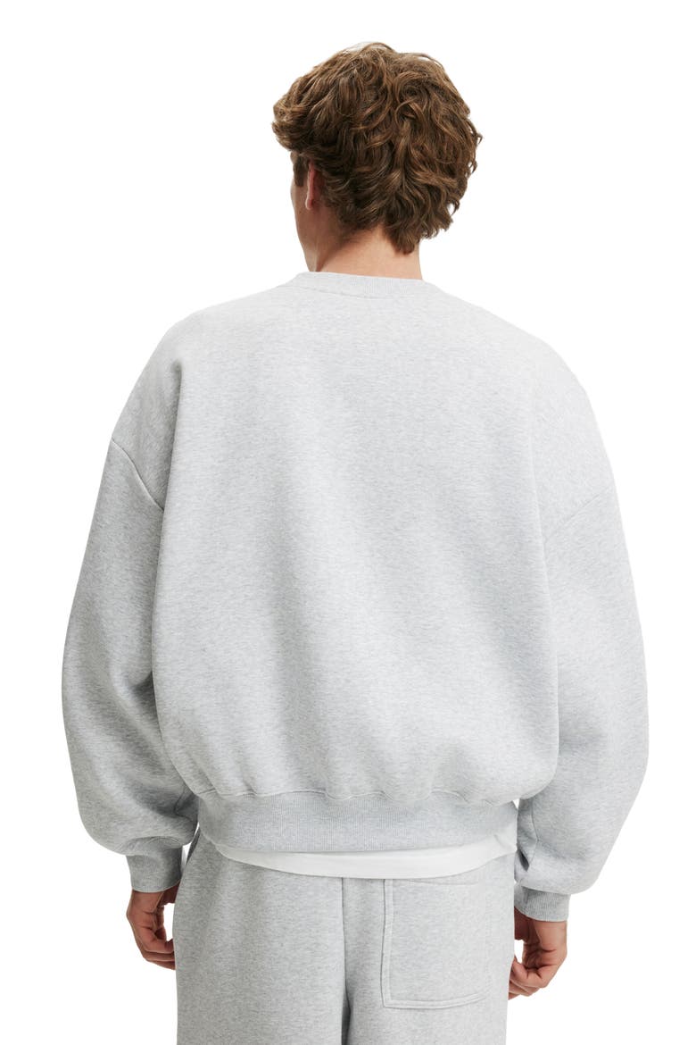 Men's Relaxed Crew Sweater, Alternate, color, Grey Marle