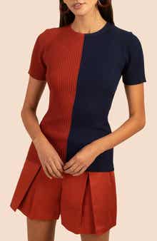 Trina Turk Vivika Two-Tone Rib Sweater