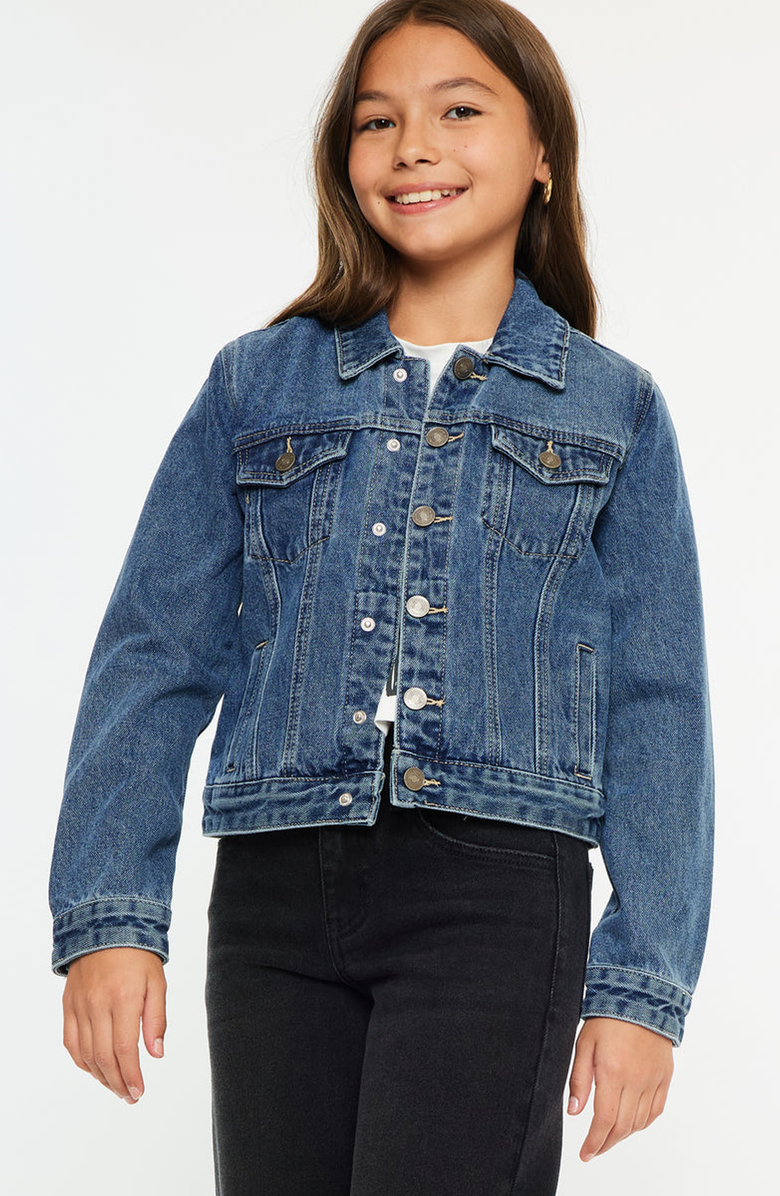 KanCan Jen Denim Jacket, Alternate, color, Dark Wash
