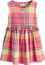 NEXT Kids' Check Print Sleeveless Dress