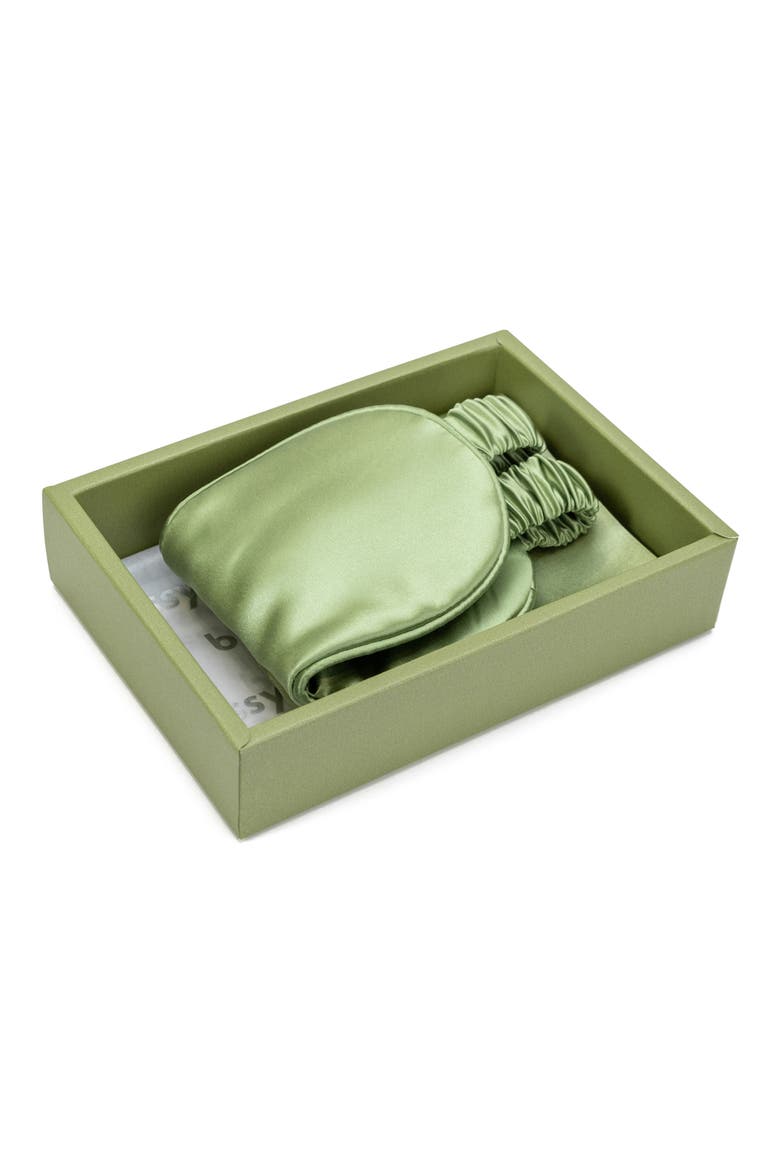 Silk Sleep Mask, Alternate, color, OLIVE