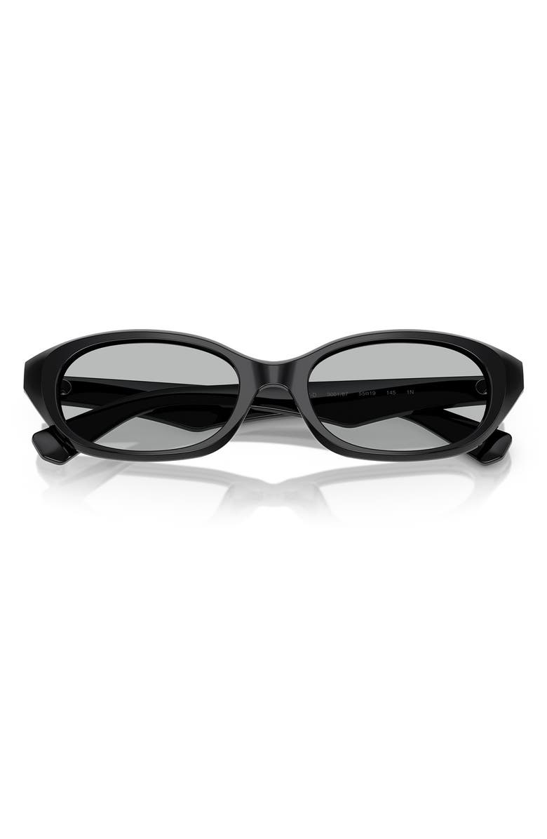Burberry 55mm Oval Sunglasses, Alternate, color, Black