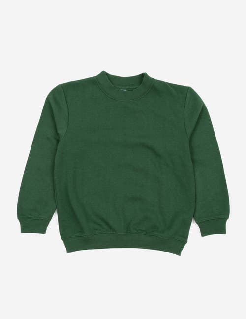 Leveret Kids Pullover Sweatshirt, Long Sleeve, Solid Colors In Green