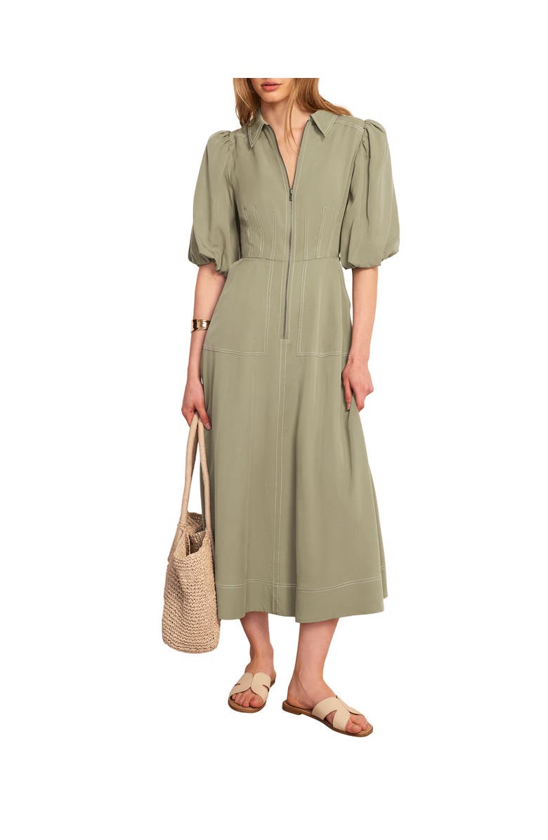 MINT VELVET Utility Zip Midi Shirt Dress, Main, color,