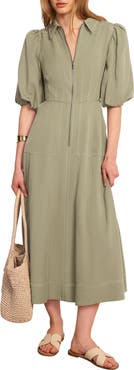 MINT VELVET Utility Zip Midi Shirt Dress