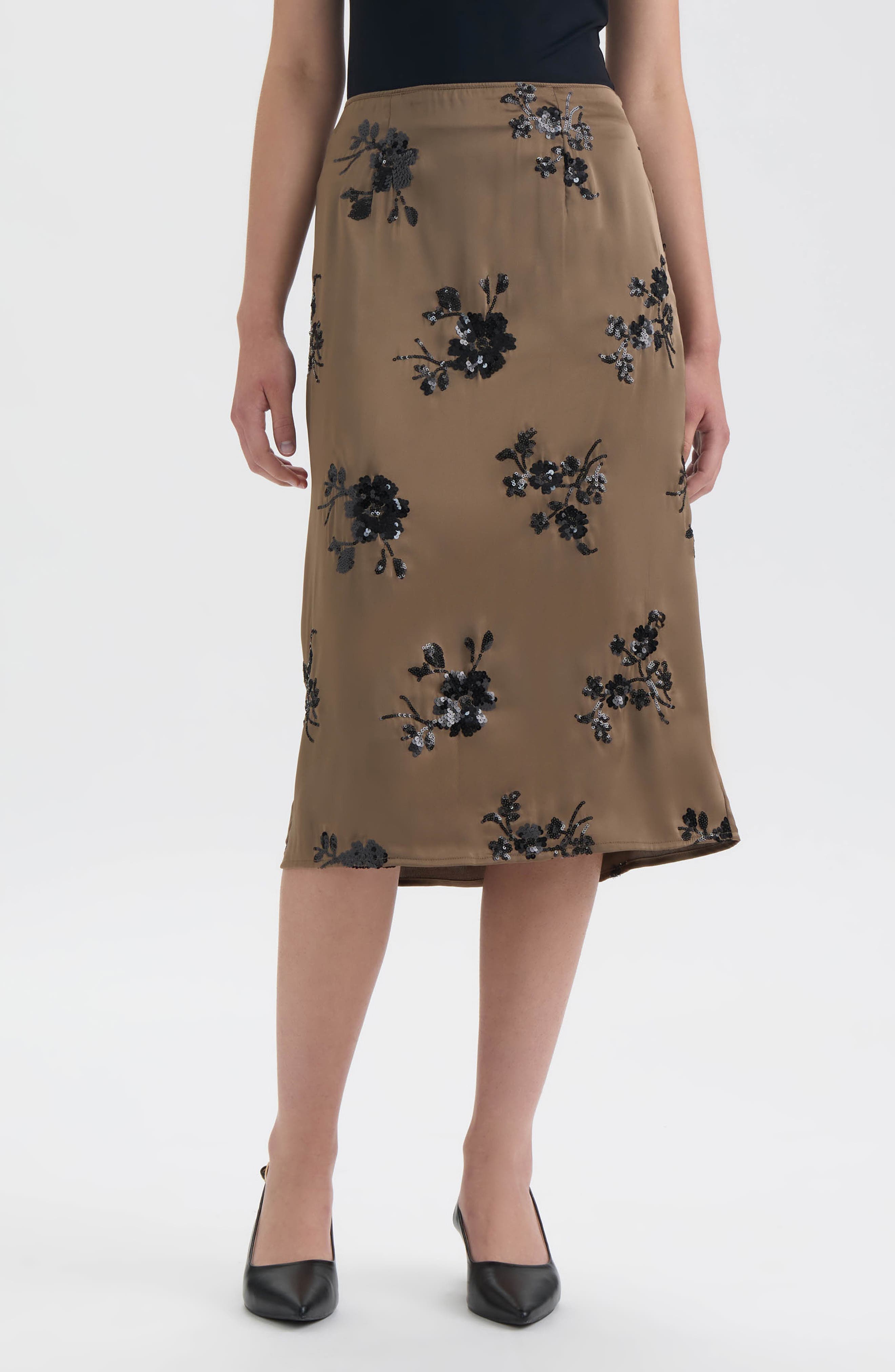 NVLT Sequin Embellished Slip Skirt