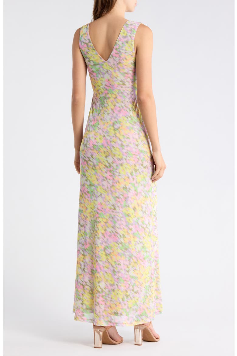 Earhart Sleeveless Mesh Maxi Dress, Alternate, color, PASTEL BLURRED FLORAL
