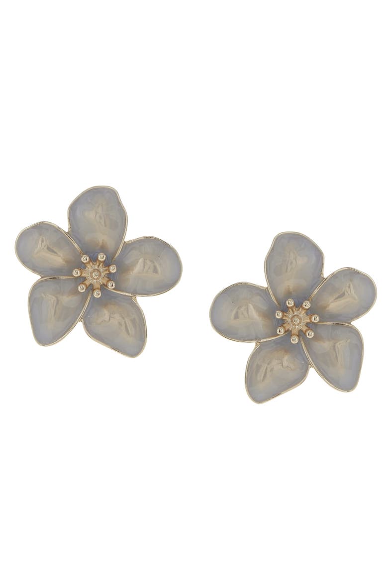 Blossom Stud Earrings, Main, color, GOLD / BLUE