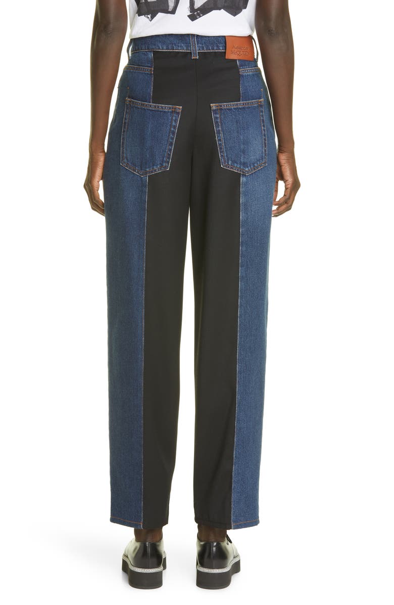 McQueen Alexander McQueen Hybrid Boyfriend Jeans, Alternate, color,