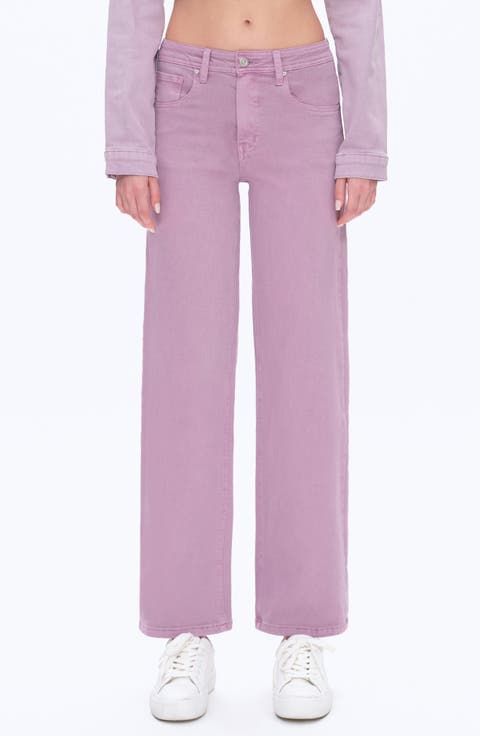 パンツ OFF WHITE Women Straight Pants OWYB018S24DEN001 PURPLE Off-White Outlet: Pants woman - Lilac | Off-White jeans