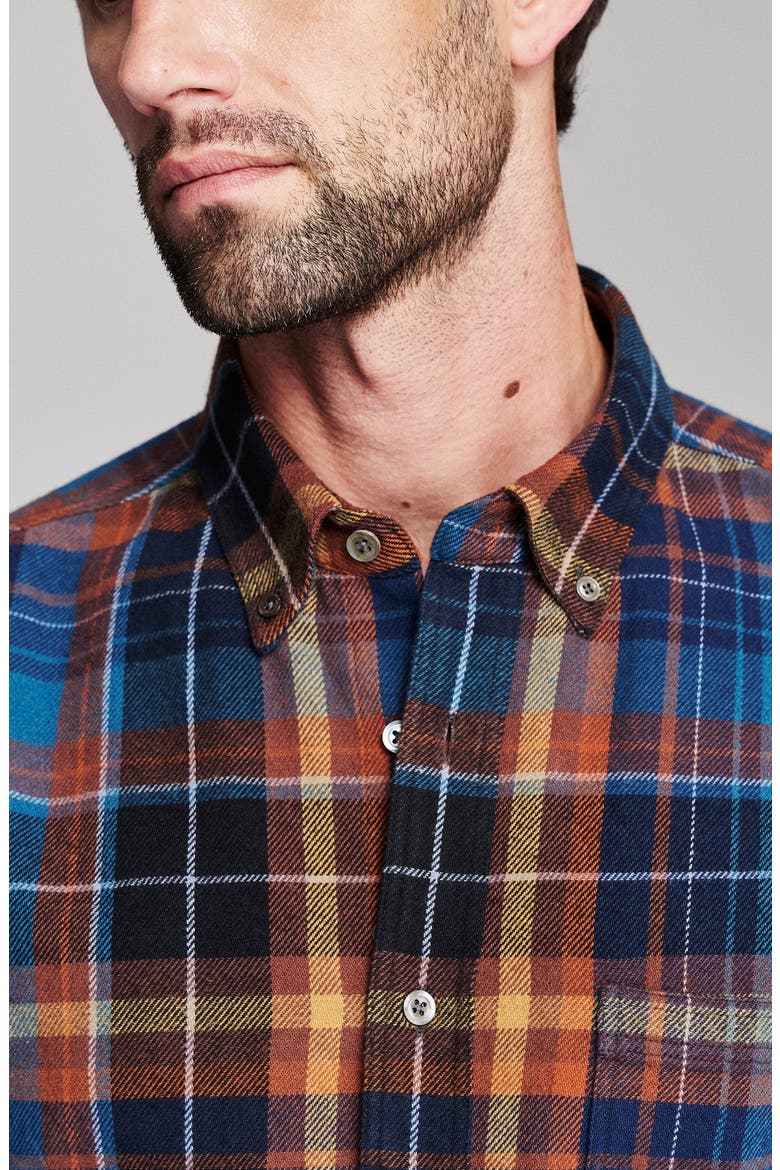 Tuscumbia Microblock Plaid Organic Cotton Flannel Button-Down Shirt, Alternate, color, MULTI