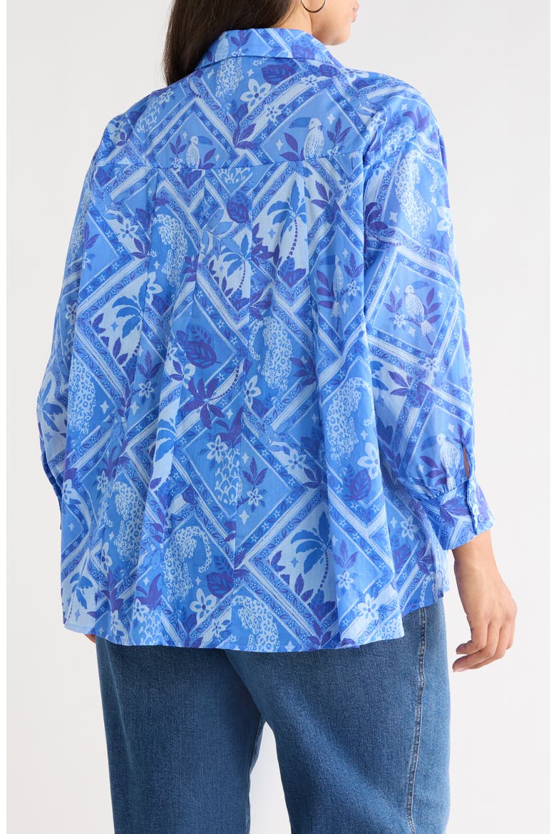 Kaidy Tropical Print Shirt, Alternate, color, BLUE-MUL