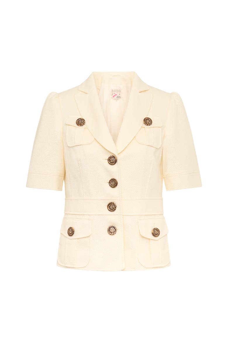 Half Sleeve Jersey Safari Jacket, Main, color, Ecru