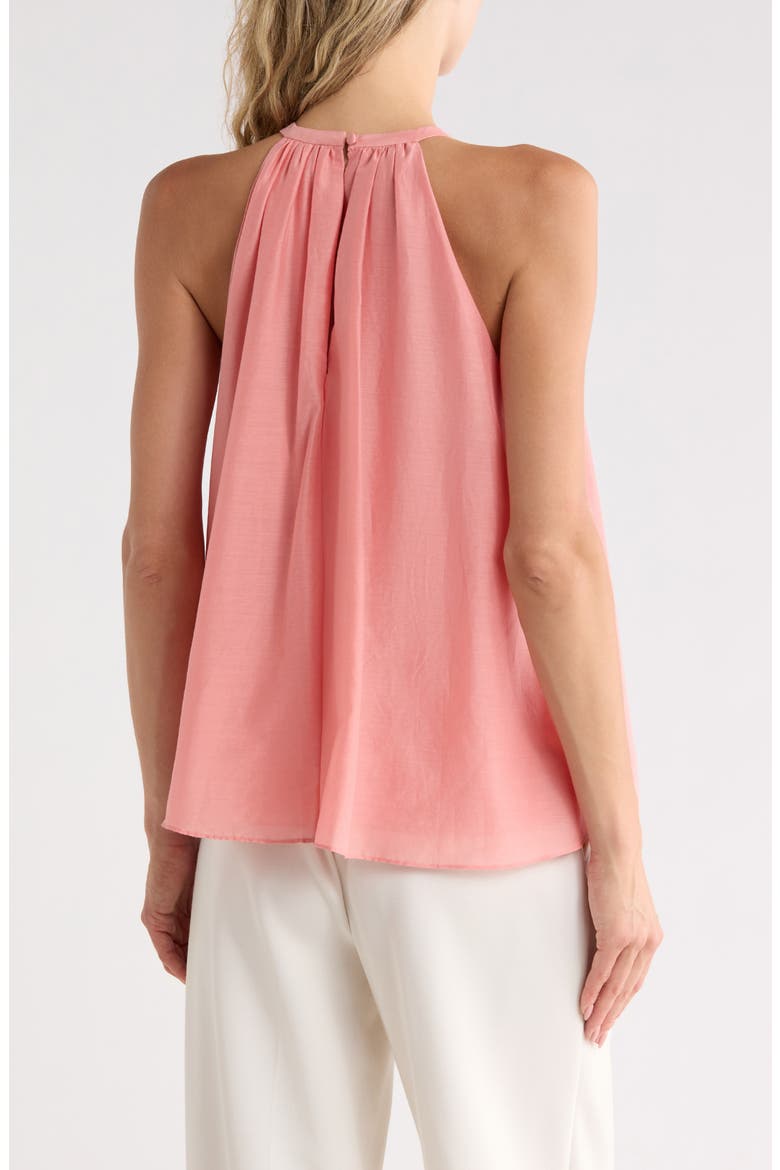 Erna Halter Neck Cotton & Silk Shell, Alternate, color, ROSE