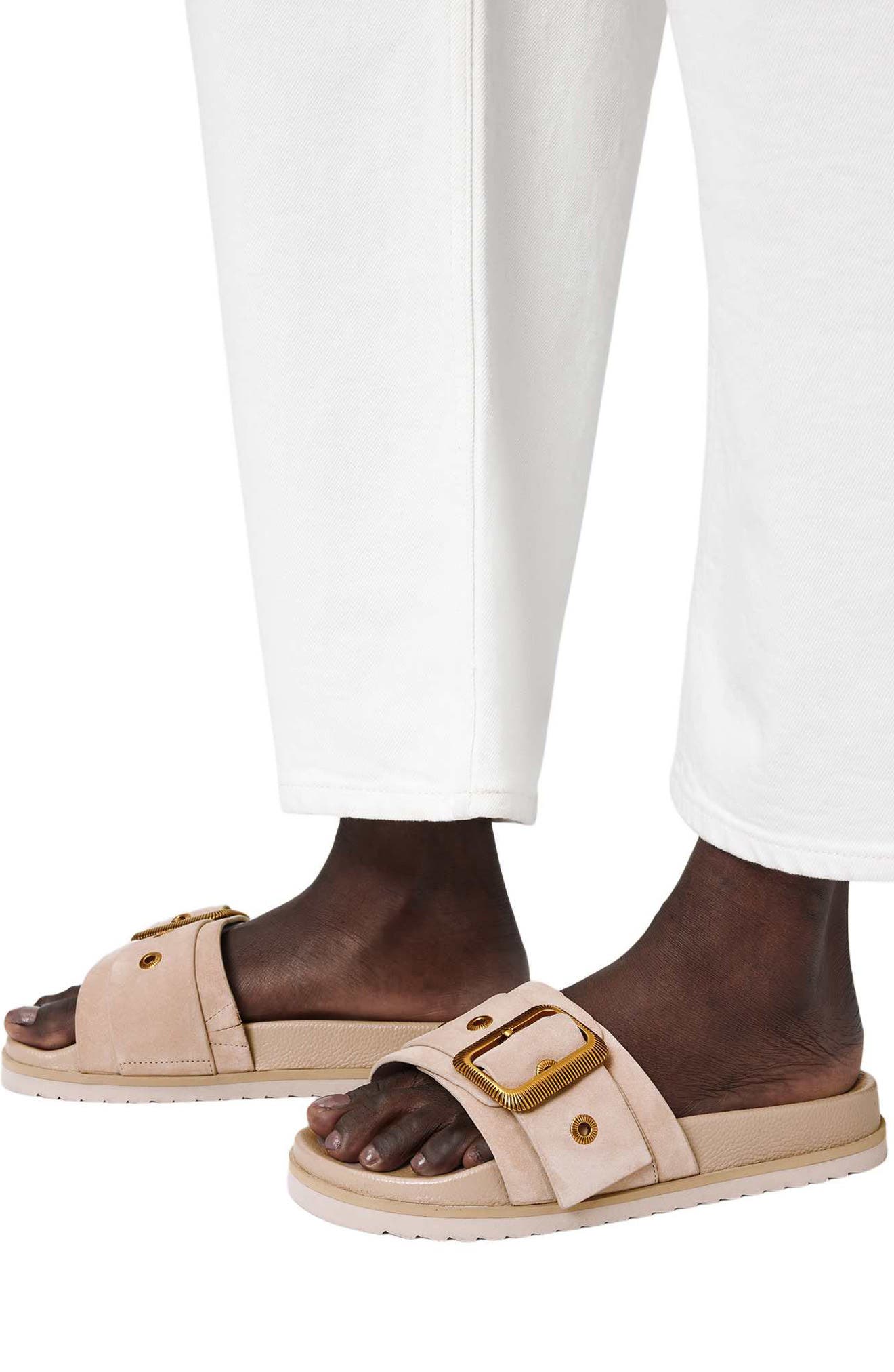 Ellie Western Slide Sandal, Alternate, color, ROSE DUST PINK